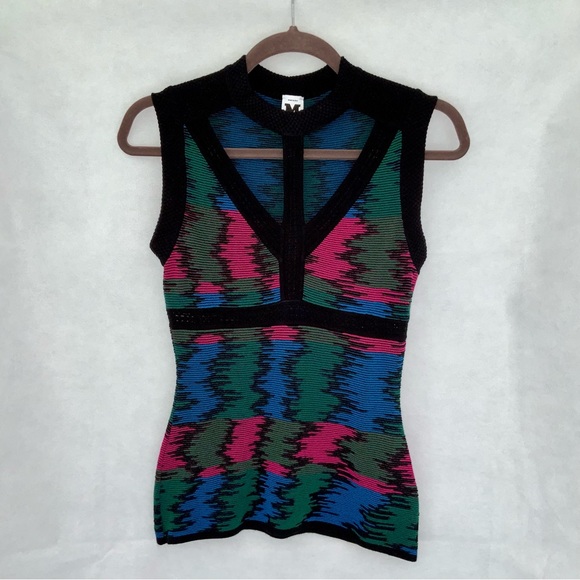 M Missoni Cut-out Knit Sleeveless Top Sz EU 38 - Picture 3 of 7